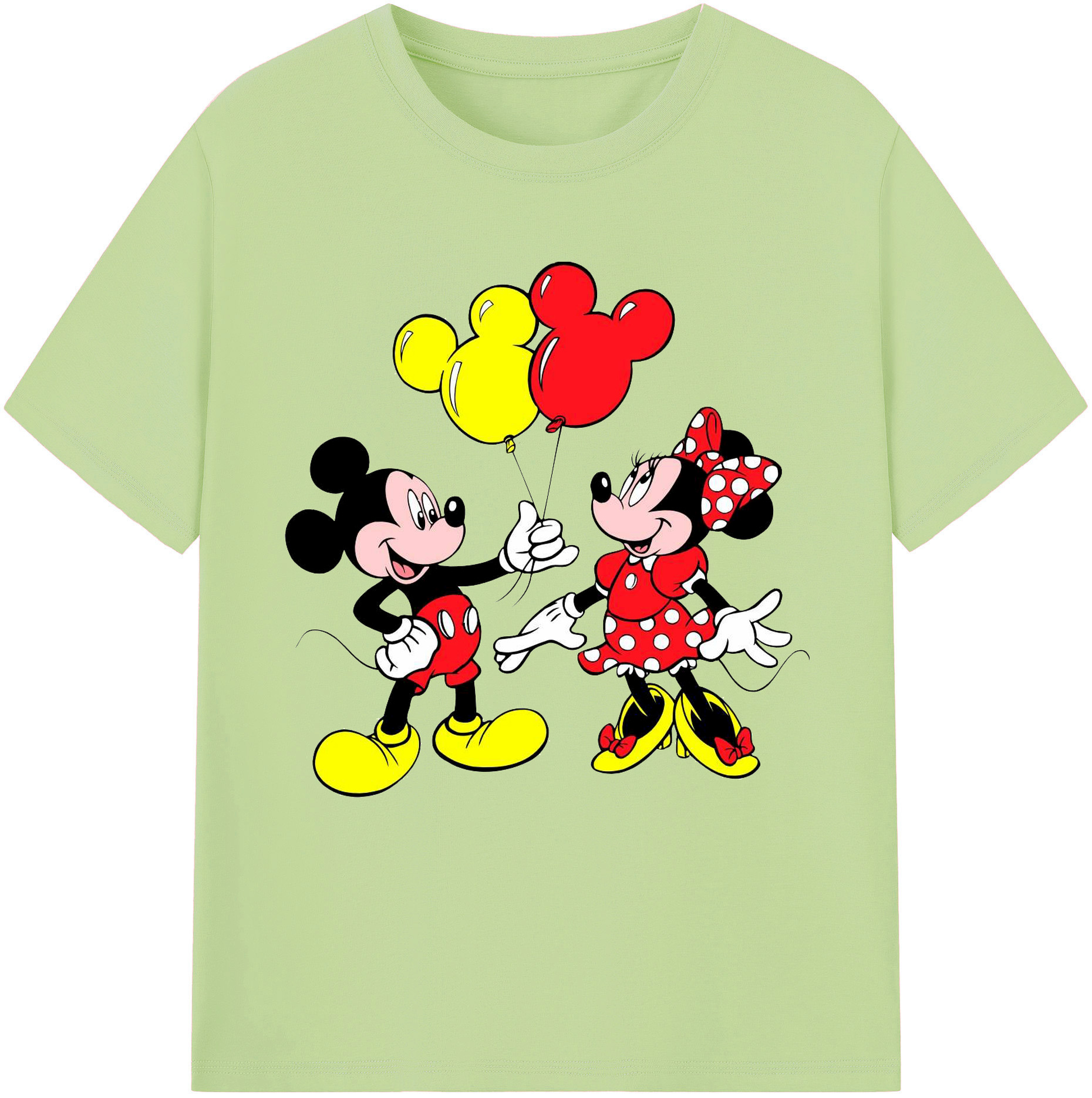 （画像用） ミッキーマウス Mickey Mouse 綿100％半袖Tシャツ（フロントプリント）